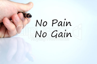 No pain no gain text concept