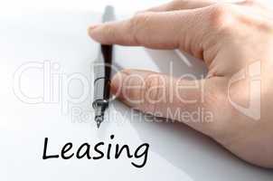 Leasing text concept