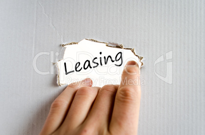 Leasing text concept