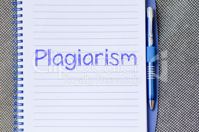 Plagiarism write on notebook