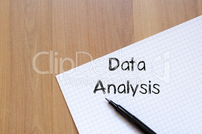 Data analysis write on notebook