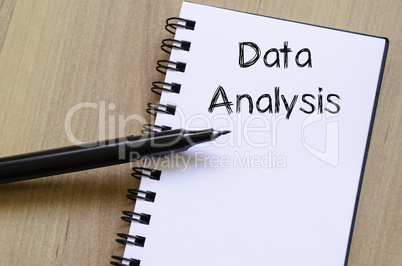 Data analysis write on notebook