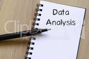 Data analysis write on notebook