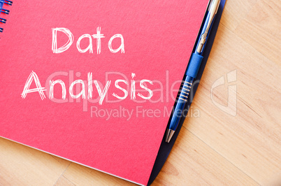 Data analysis write on notebook