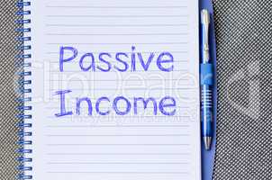 Passive income write on notebook