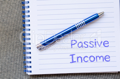 Passive income write on notebook