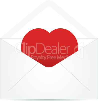 envelope with red heart