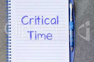 Critical time write on notebook