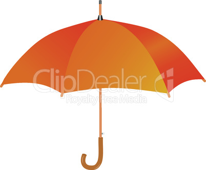 Orange umbrella icon