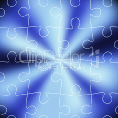 Blue puzzle abstract background.