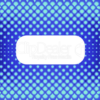 Blue halftone background with white banner. Illustration for your business presentation.