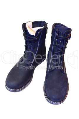 men's winter boots isolated