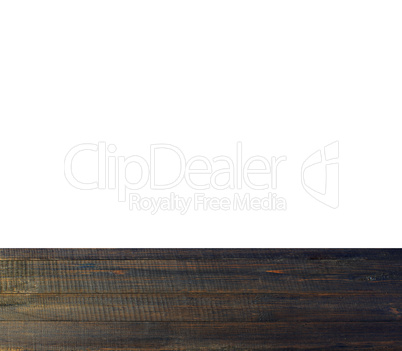 dark wooden boards on the bottom of white background