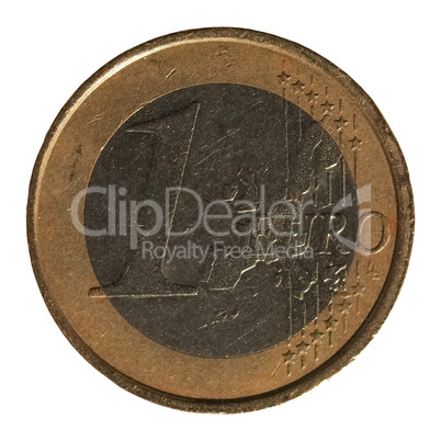 One Euro coin isolated