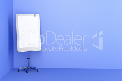 Flip chart in blue room