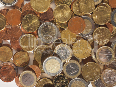 Euro coins background