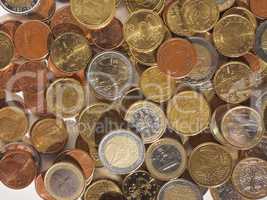 Euro coins background