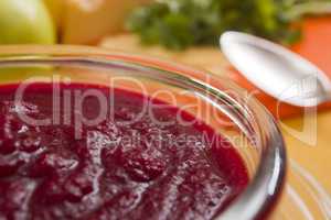 Cream soup made from beets