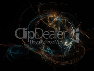 image of one Digital Fractal on Black Color image of one Digital Fractal on Black Color