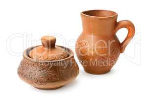 brown ware isolated on white background