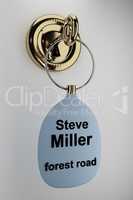 Keyrings with inscribed Address