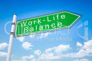 road sign arrow work - life balance