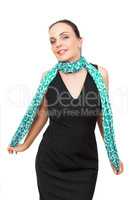 woman with turquoise scarf