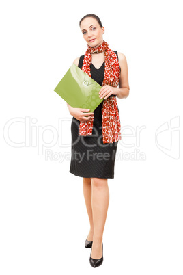 business woman with a folder