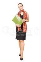 business woman with a folder