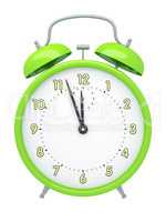 green alarm clock