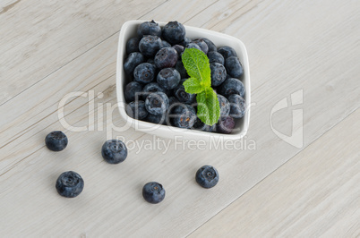 Blueberries in small bowl