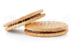 Sandwich biscuits with chocolate filling