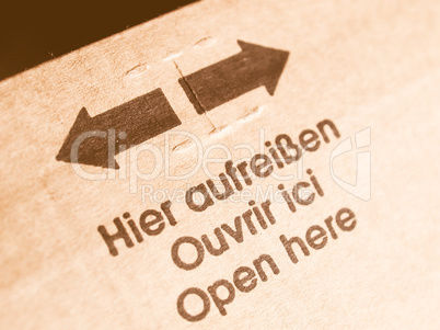 Packet open here vintage Packet open here vintage