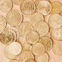 Euro coins vintage