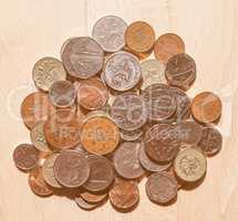 Pound coins vintage