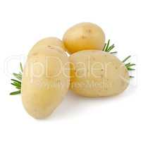 New potatoes and green herbs