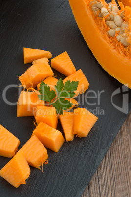 Sliced pumpkin