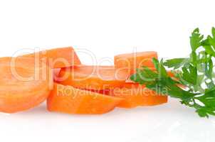 Pile of carrot slices