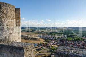 Stone tower of Penafiel Castle, Spain