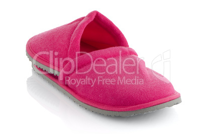 A pair of pink slippers