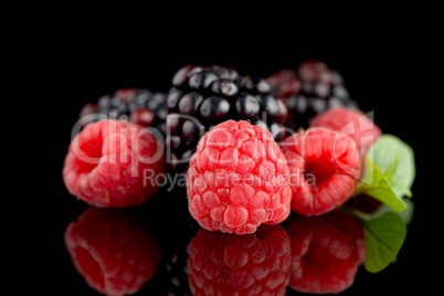 Blackberry and raspberry