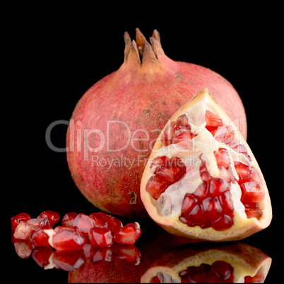 Ripe pomegranate fruit