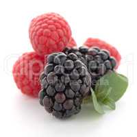 Raspberry with blackberry