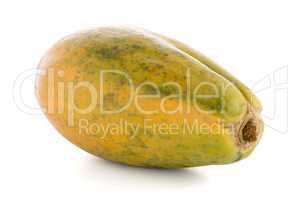 Papaya fruit on white background