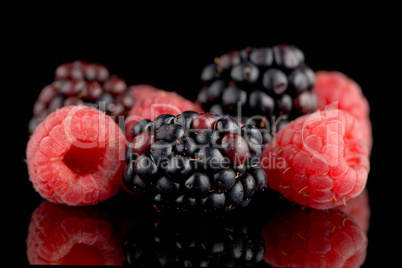 Blackberry and raspberry