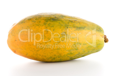 Papaya fruit on white background