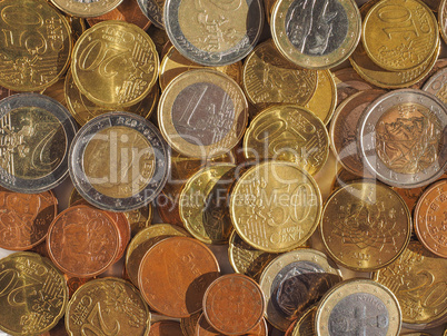 Euro coins background