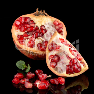 Ripe pomegranate fruit