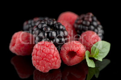 Blackberry and raspberry