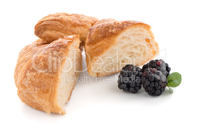 Croissant and blackberries